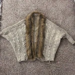 Faux fur sweater